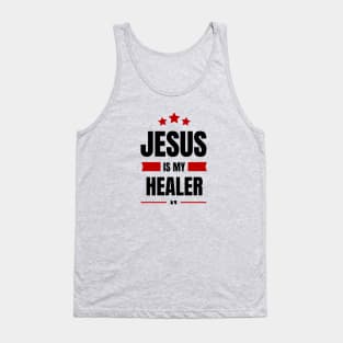 Jesus Is My Healer | Christian Typography Tank Top